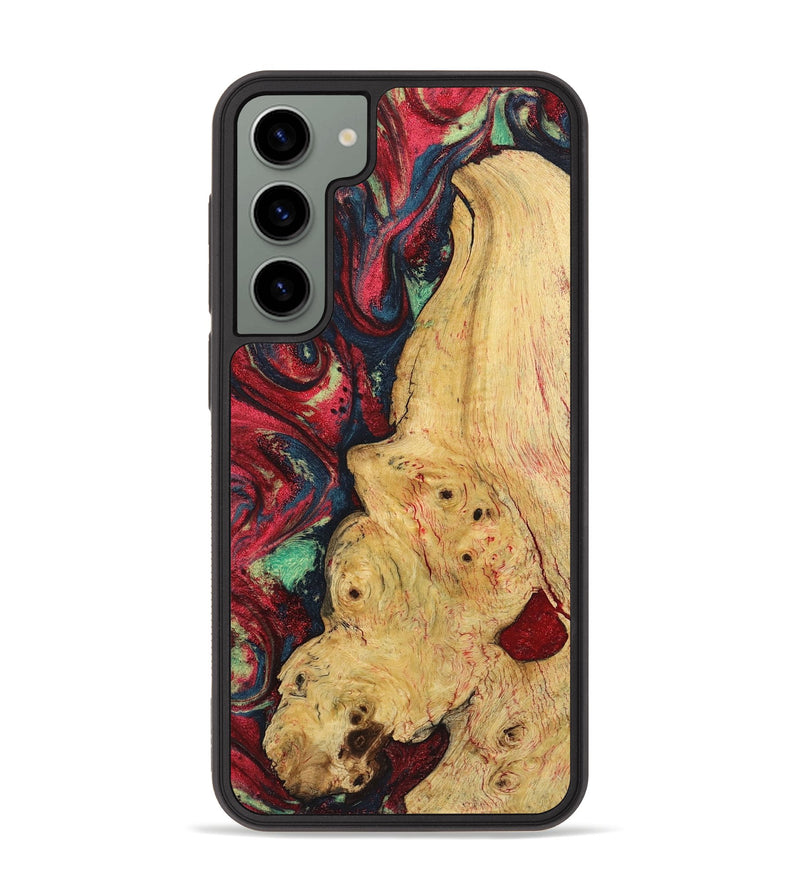 Galaxy S23 Plus Wood+Resin Phone Case - Earl (Red, 720169)