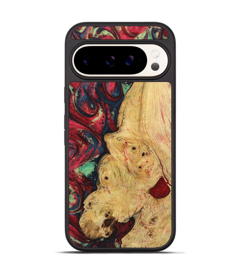 Pixel 9 Wood+Resin Phone Case - Earl (Red, 720169)