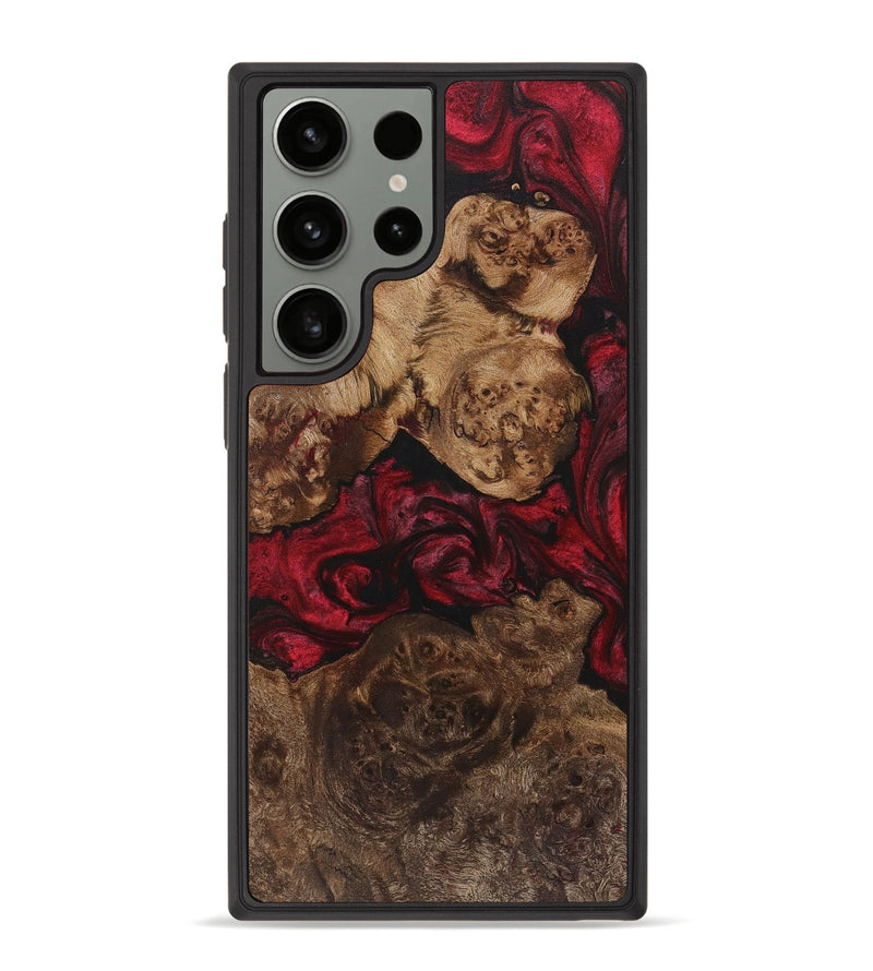 Galaxy S23 Ultra Wood+Resin Phone Case - Leonel (Red, 720171)