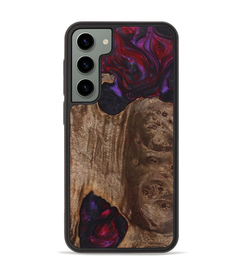 Galaxy S23 Plus Wood+Resin Phone Case - Bruce (Red, 720172)