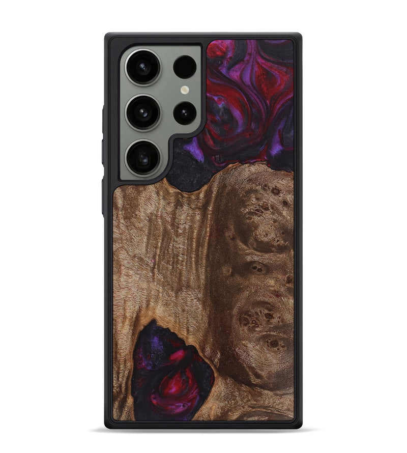 Galaxy S24 Ultra Wood+Resin Phone Case - Bruce (Red, 720172)