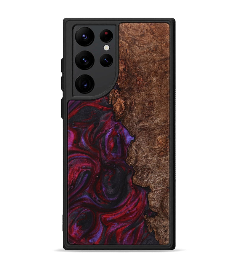 Galaxy S22 Ultra Wood+Resin Phone Case - Kehlani (Red, 720173)