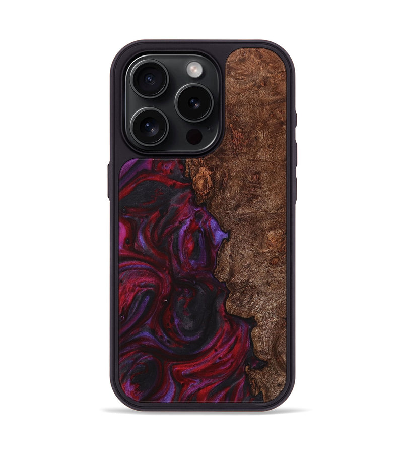 iPhone 15 Pro Wood+Resin Phone Case - Kehlani (Red, 720173)