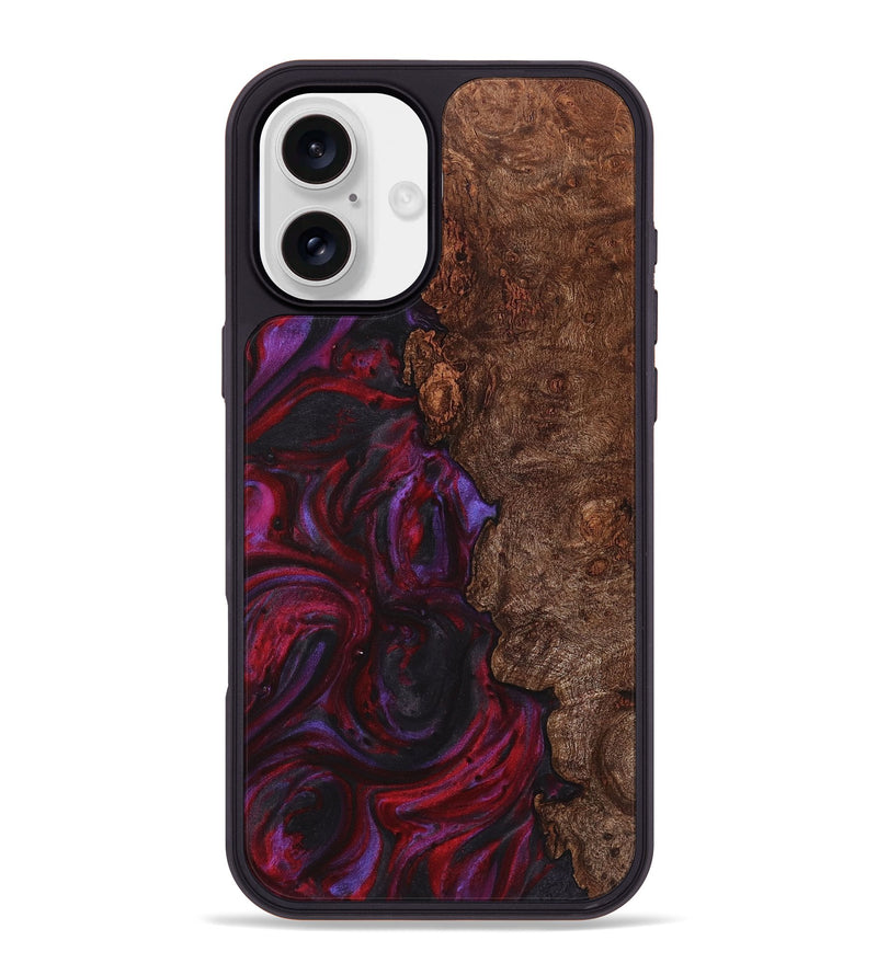 iPhone 16 Plus Wood+Resin Phone Case - Kehlani (Red, 720173)