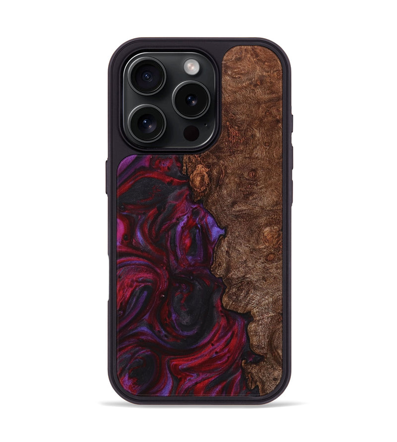 iPhone 16 Pro Wood+Resin Phone Case - Kehlani (Red, 720173)