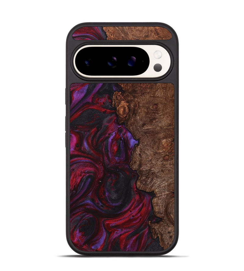 Pixel 9 Wood+Resin Phone Case - Kehlani (Red, 720173)