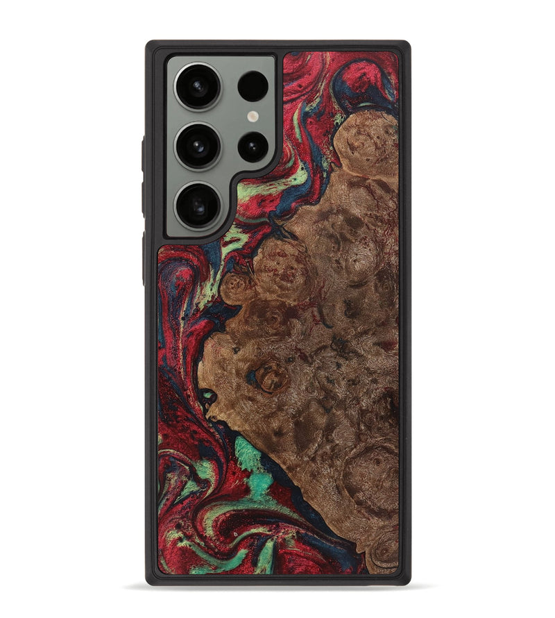 Galaxy S23 Ultra Wood+Resin Phone Case - Carroll (Red, 720174)