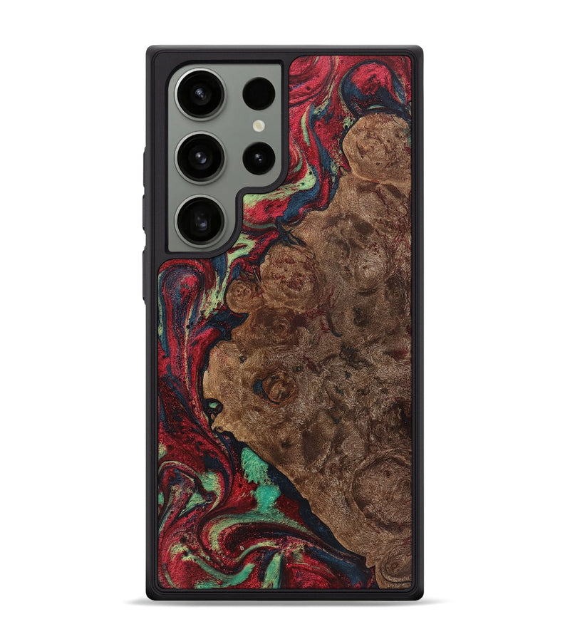 Galaxy S24 Ultra Wood+Resin Phone Case - Carroll (Red, 720174)