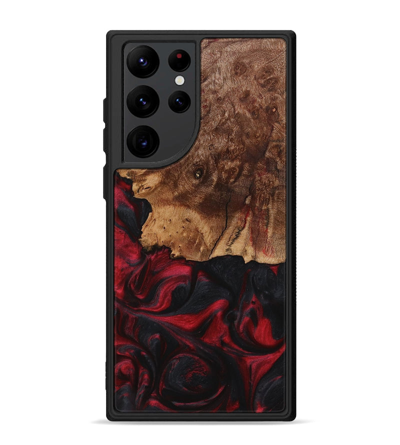 Galaxy S22 Ultra Wood+Resin Phone Case - Ashleigh (Red, 720181)