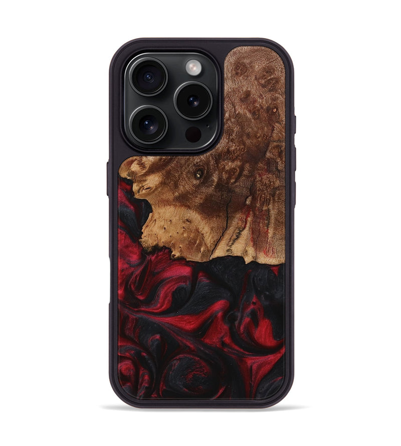 iPhone 16 Pro Wood+Resin Phone Case - Ashleigh (Red, 720181)