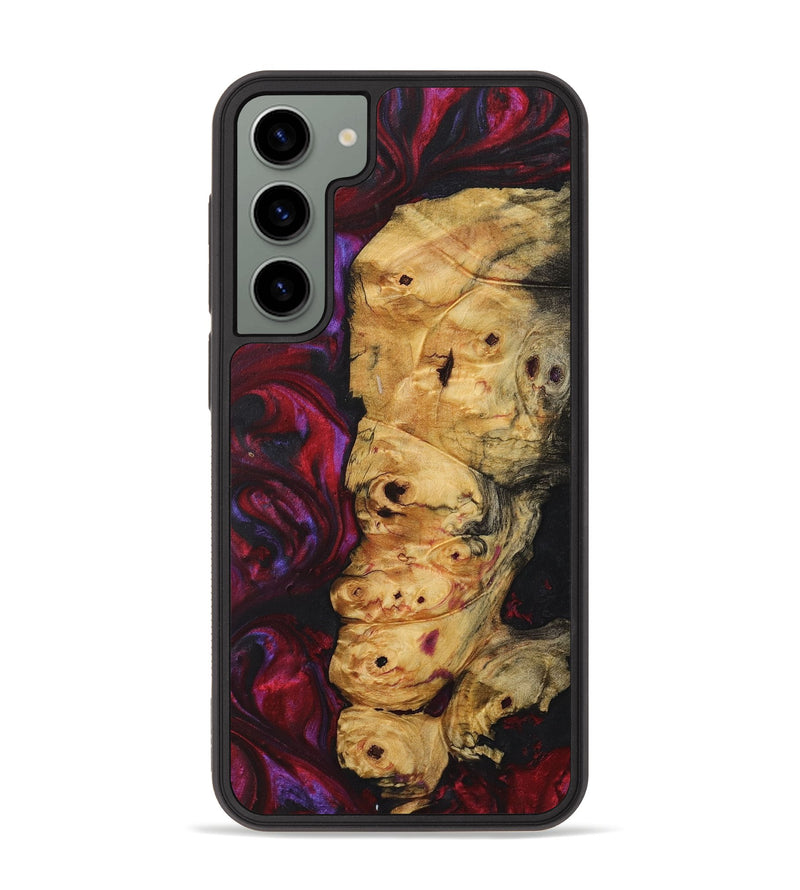 Galaxy S23 Plus Wood+Resin Phone Case - Beth (Red, 720185)