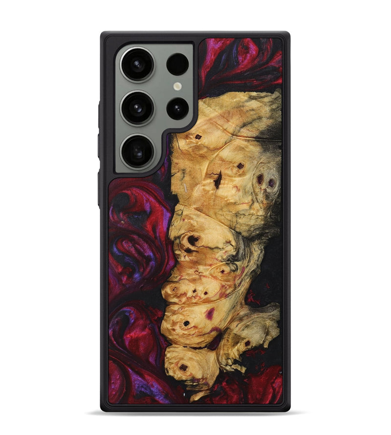 Galaxy S24 Ultra Wood+Resin Phone Case - Beth (Red, 720185)