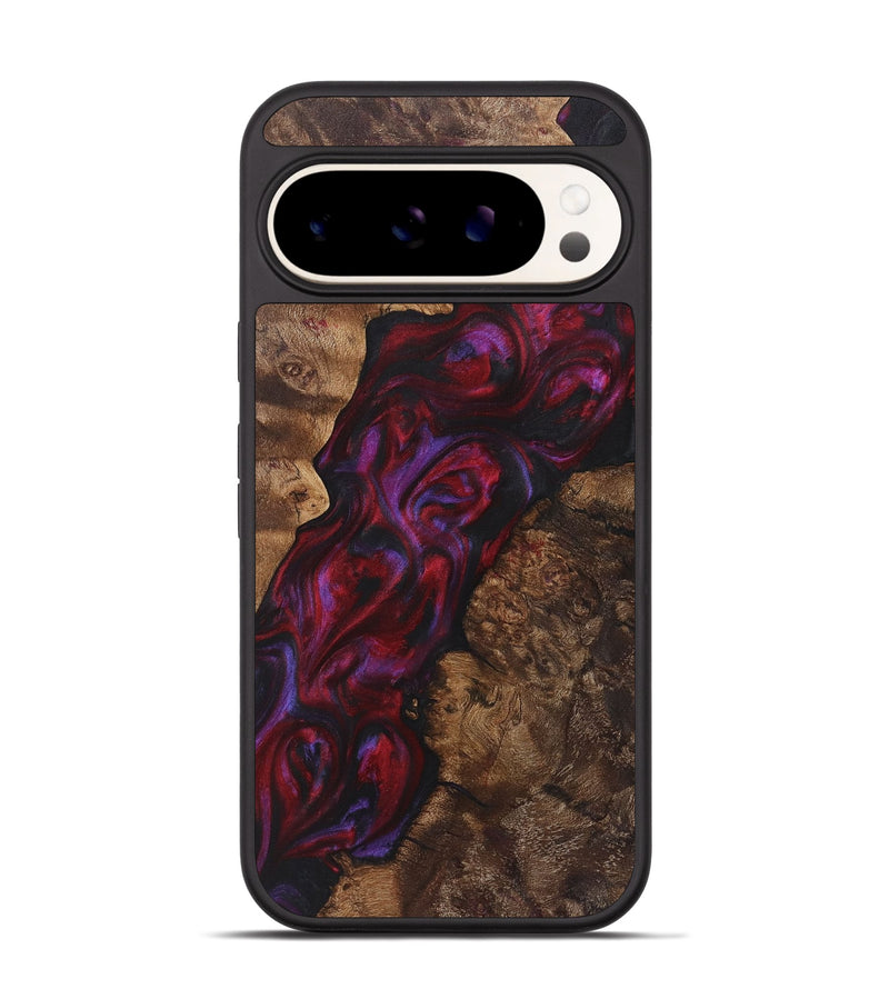 Pixel 9 Pro Wood+Resin Phone Case - Janelle (Red, 720186)