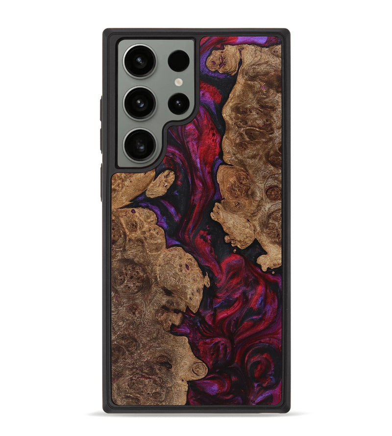 Galaxy S23 Ultra Wood+Resin Phone Case - Andrew (Red, 720187)