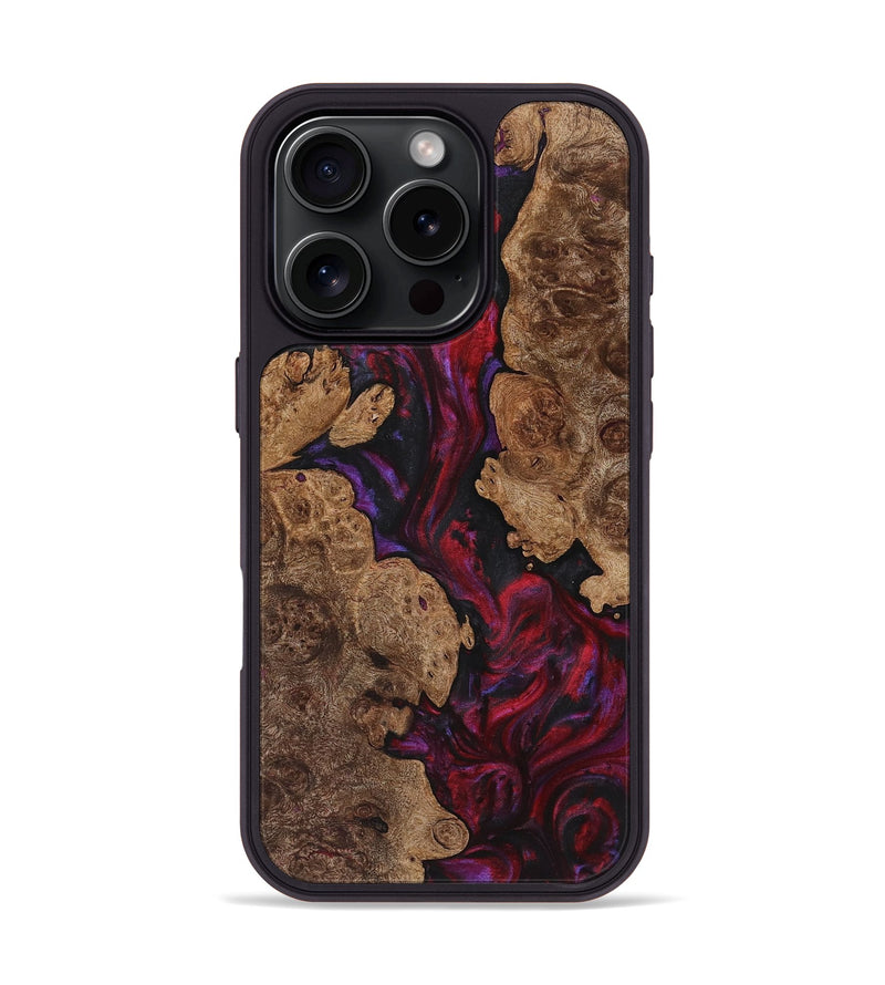 iPhone 16 Pro Wood+Resin Phone Case - Andrew (Red, 720187)