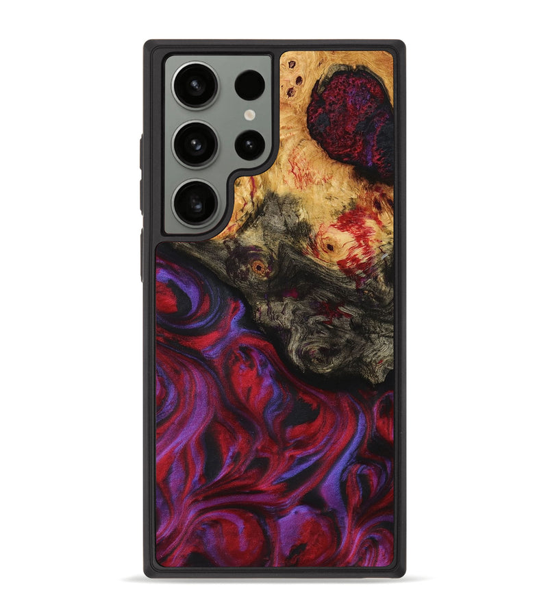 Galaxy S23 Ultra Wood+Resin Phone Case - Maxwell (Red, 720194)