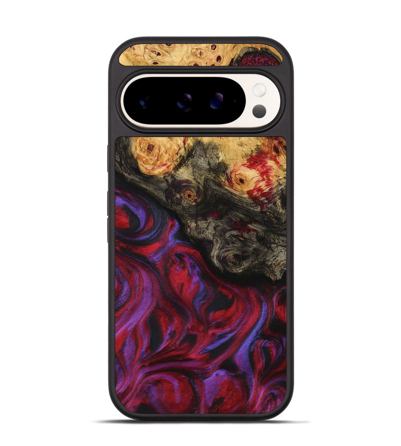 Pixel 9 Wood+Resin Phone Case - Maxwell (Red, 720194)