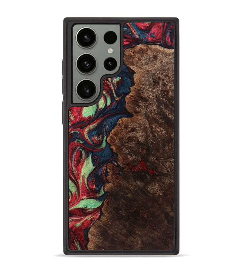 Galaxy S23 Ultra Wood+Resin Phone Case - Grace (Red, 720196)