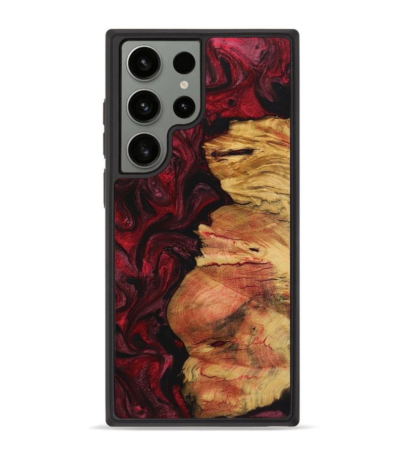 Galaxy S23 Ultra Wood+Resin Phone Case - Mack (Red, 720198)