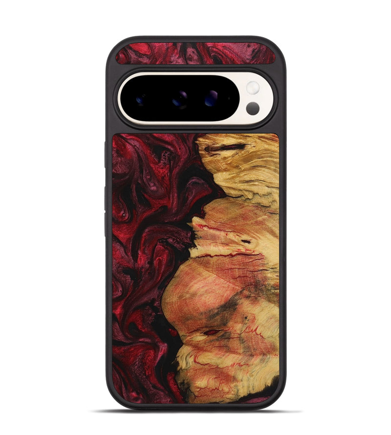 Pixel 9 Wood+Resin Phone Case - Mack (Red, 720198)