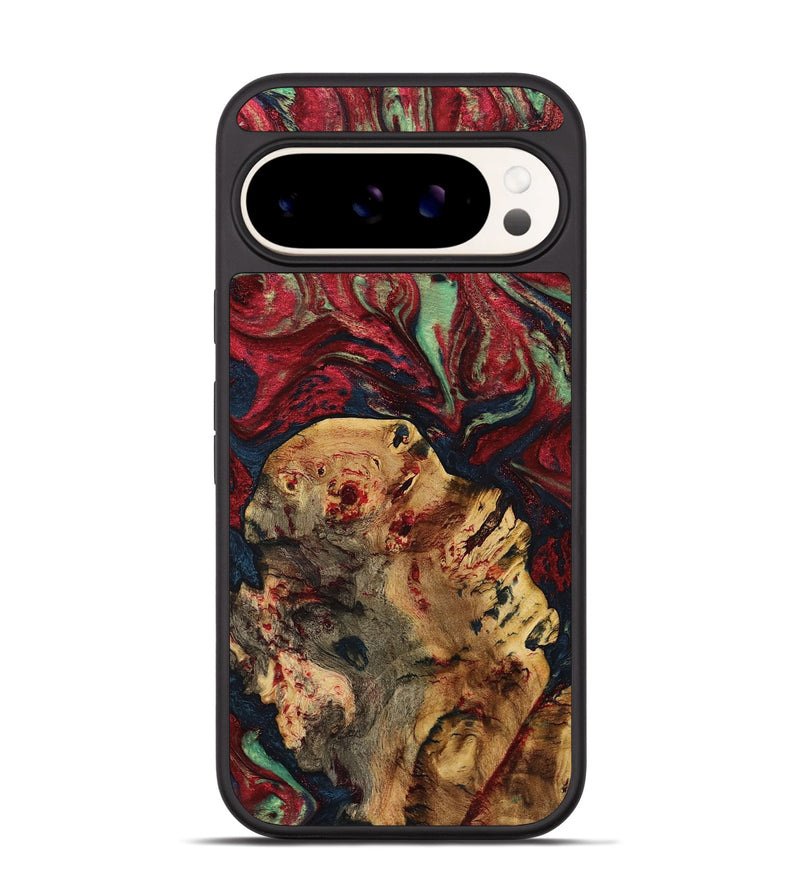 Pixel 9 Wood+Resin Phone Case - Gillian (Red, 720201)