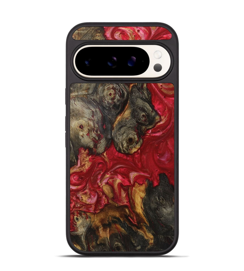 Pixel 9 Wood+Resin Phone Case - Imogene (Red, 720204)