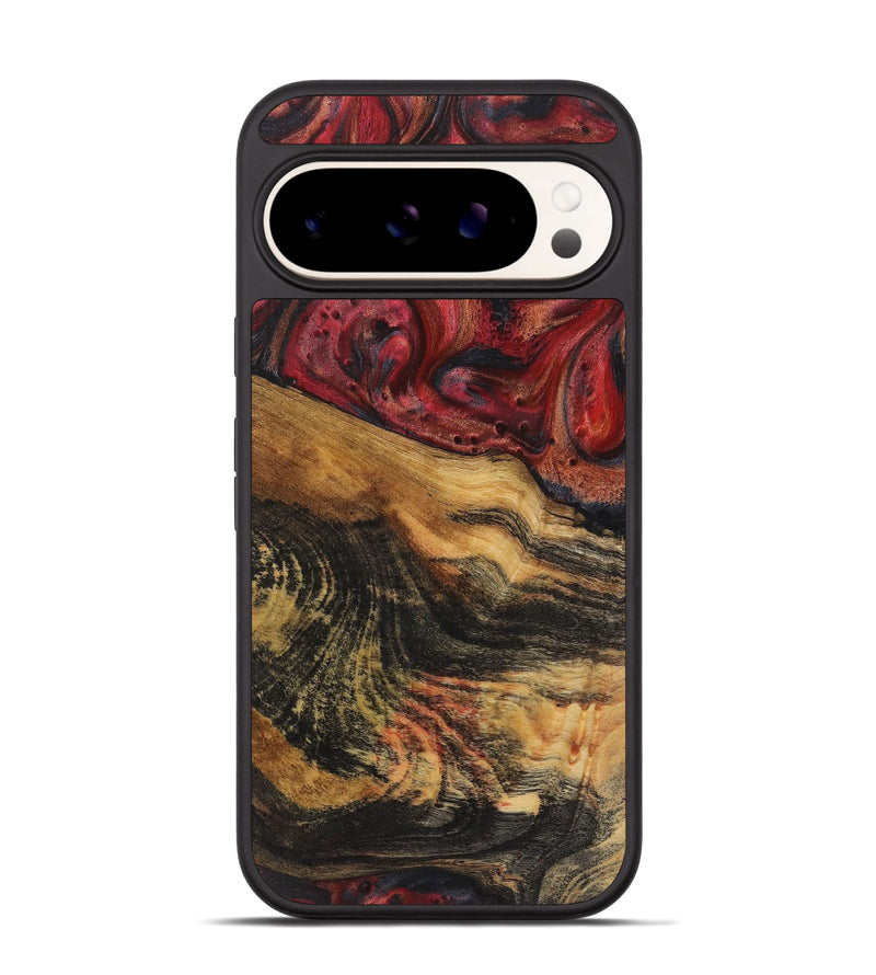 Pixel 9 Wood+Resin Phone Case - Xander (Red, 720206)