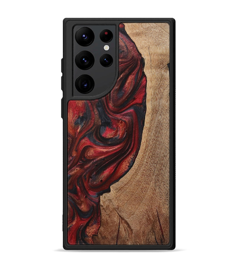 Galaxy S22 Ultra Wood+Resin Phone Case - Kane (Red, 720207)