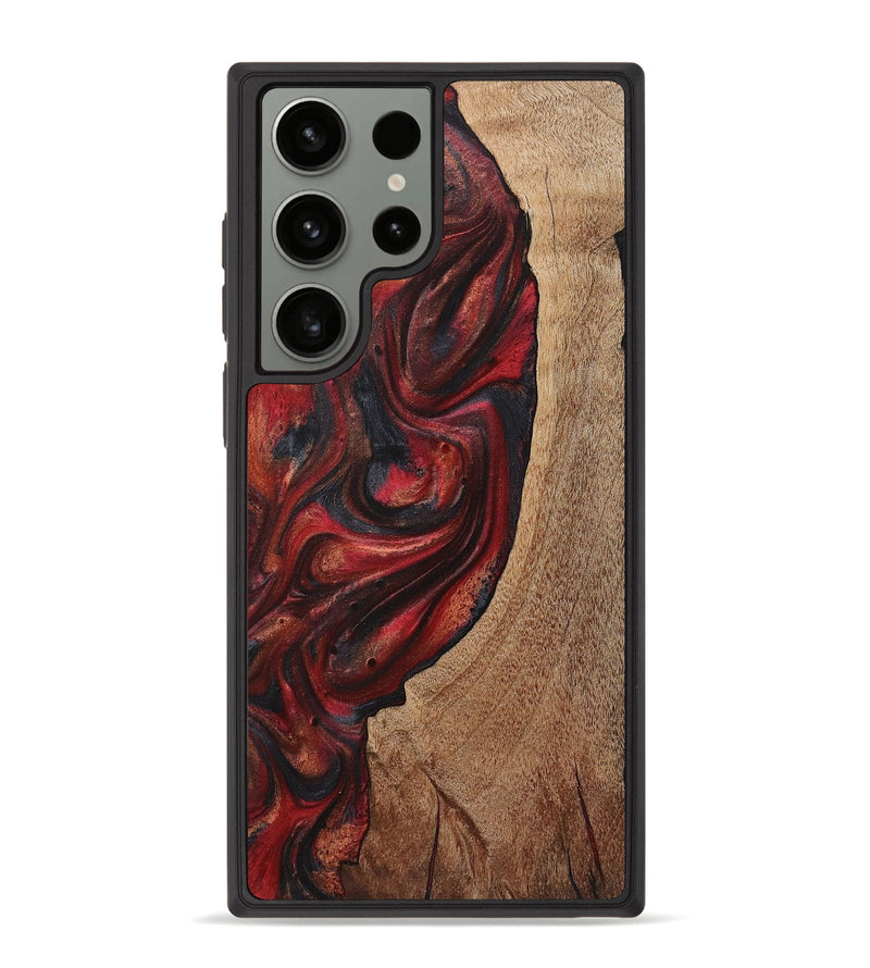 Galaxy S23 Ultra Wood+Resin Phone Case - Kane (Red, 720207)