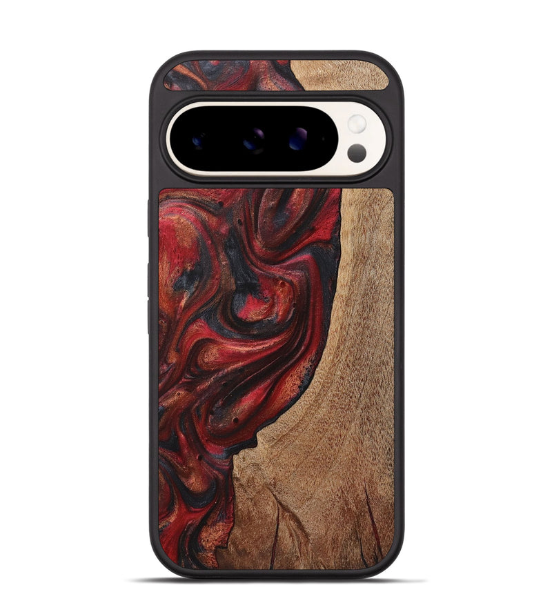 Pixel 9 Wood+Resin Phone Case - Kane (Red, 720207)