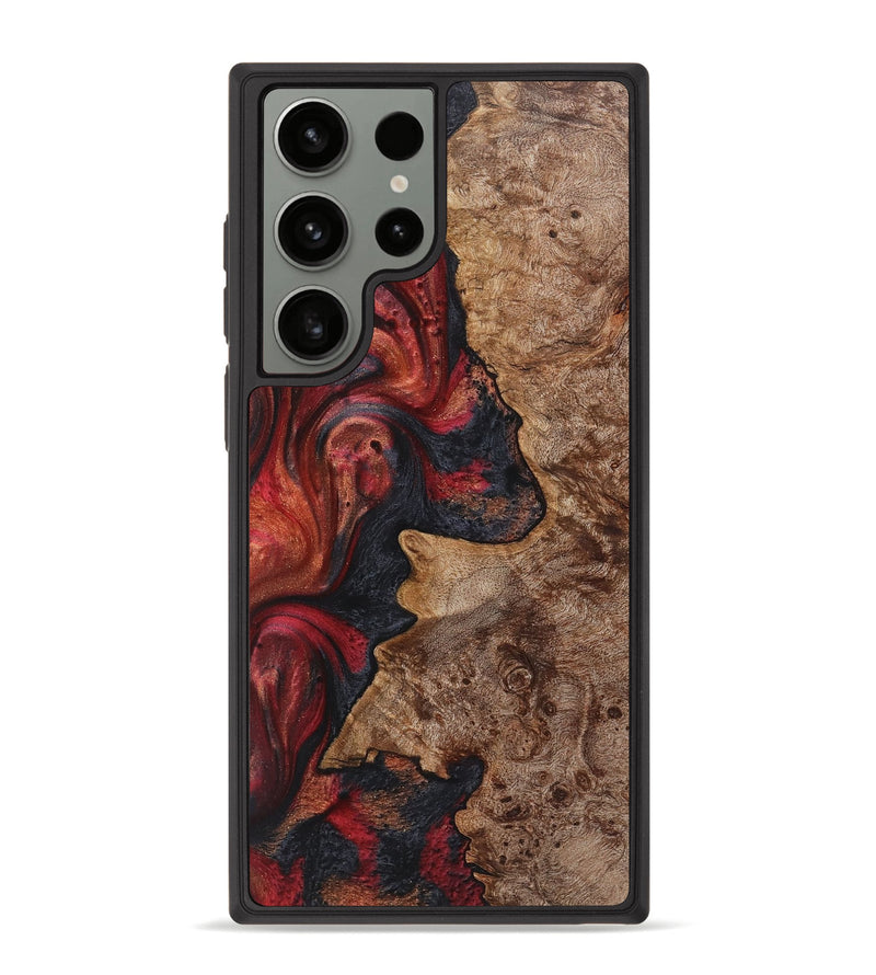 Galaxy S23 Ultra Wood+Resin Phone Case - Courtney (Red, 720217)