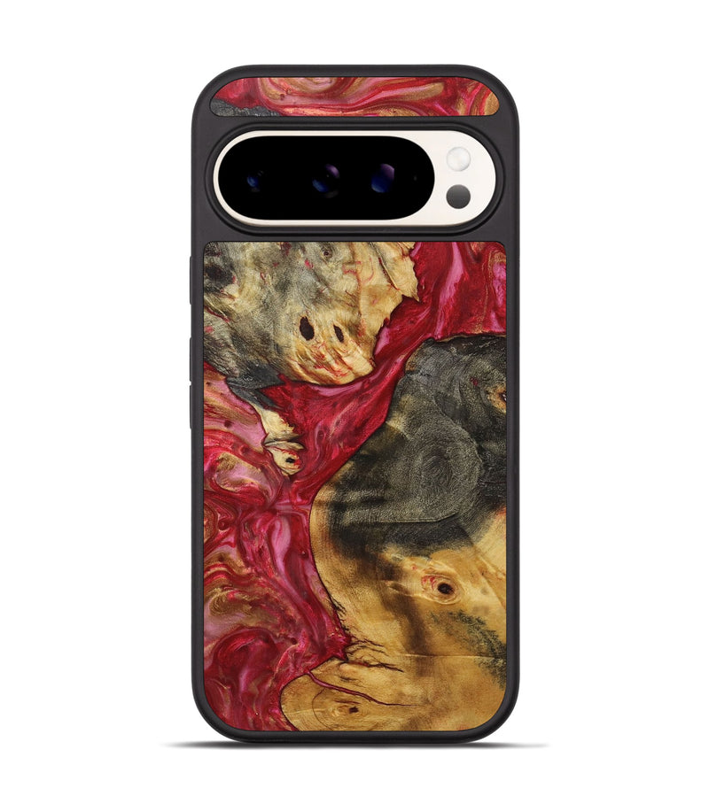 Pixel 9 Wood+Resin Phone Case - Brynlee (Red, 720221)