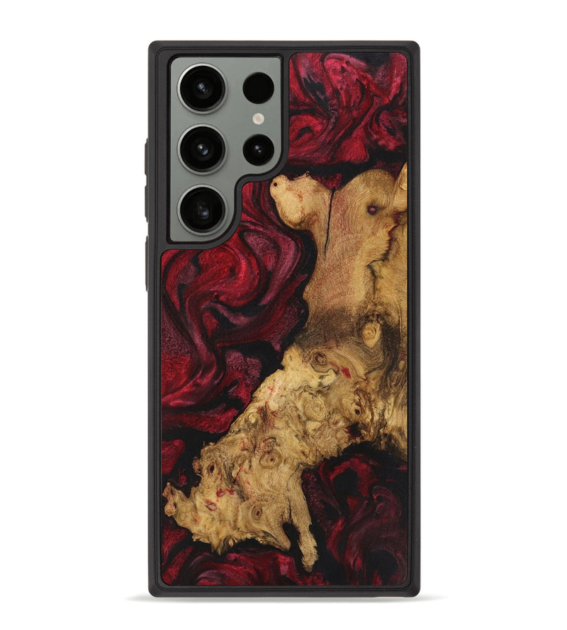 Galaxy S23 Ultra Wood+Resin Phone Case - Melvin (Red, 720223)