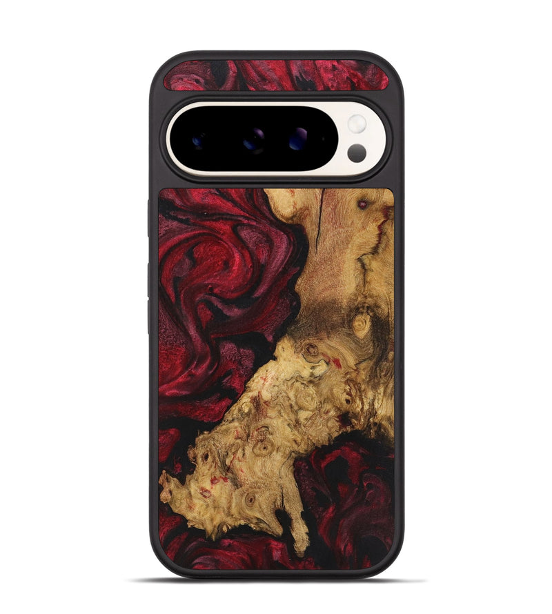 Pixel 9 Wood+Resin Phone Case - Melvin (Red, 720223)