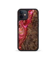 iPhone 12 mini Wood+Resin Phone Case - Kailey (Red, 720231)