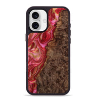 iPhone 16 Plus Wood+Resin Phone Case - Kailey (Red, 720231)