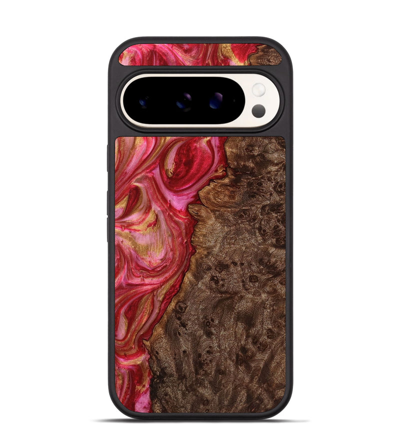 Pixel 9 Pro Wood+Resin Phone Case - Kailey (Red, 720231)