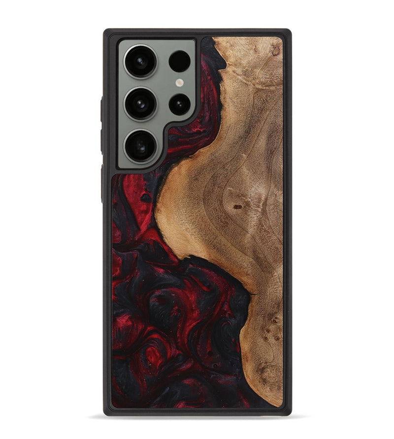 Galaxy S23 Ultra Wood+Resin Phone Case - Londyn (Red, 720239)