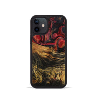 iPhone 12 mini Wood+Resin Phone Case - Fiona (Red, 720240)