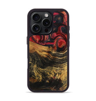 iPhone 16 Pro Wood+Resin Phone Case - Fiona (Red, 720240)