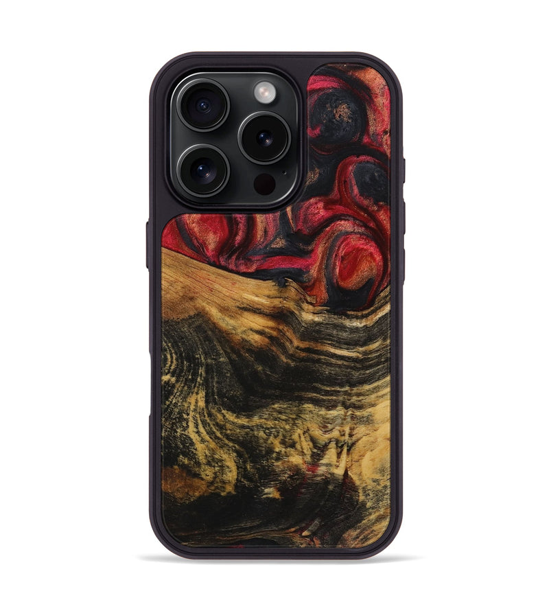 iPhone 16 Pro Wood+Resin Phone Case - Fiona (Red, 720240)