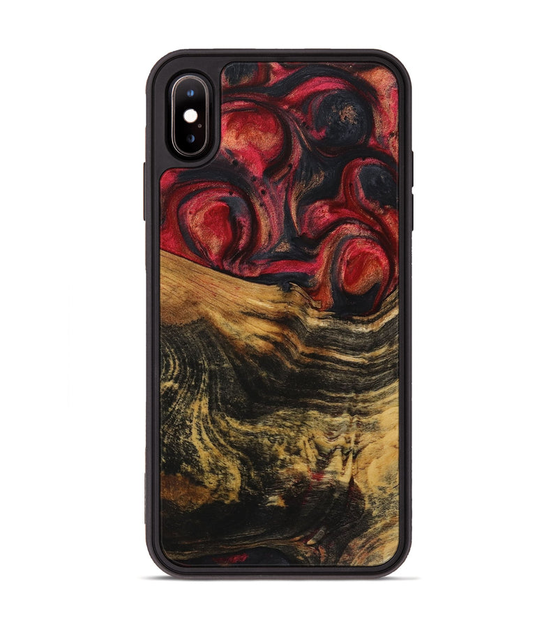 iPhone Xs Max Wood+Resin Phone Case - Fiona (Red, 720240)