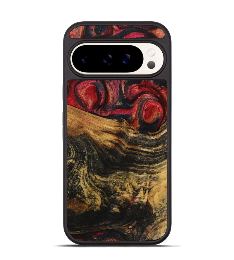 Pixel 9 Wood+Resin Phone Case - Fiona (Red, 720240)