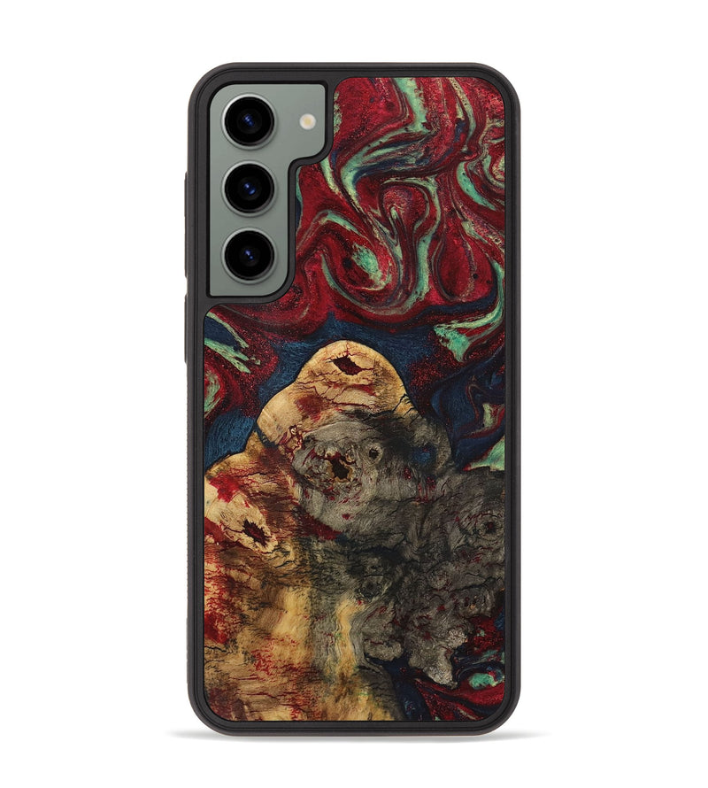 Galaxy S23 Plus Wood+Resin Phone Case - Ericka (Red, 720247)