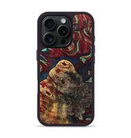 iPhone 16 Pro Wood+Resin Phone Case - Ericka (Red, 720247)