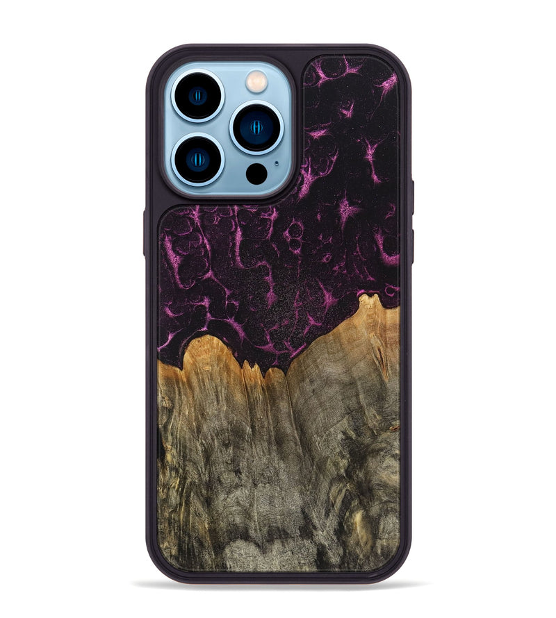 iPhone 14 Pro Max Wood+Resin Phone Case - Francine (Static, 720261)