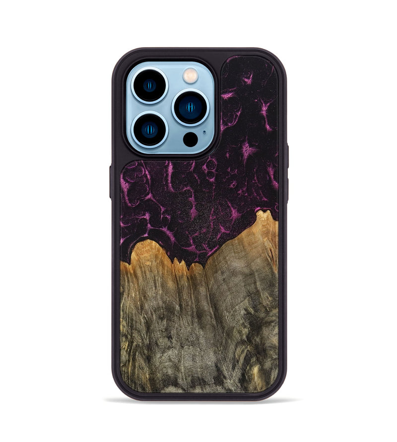 iPhone 14 Pro Wood+Resin Phone Case - Francine (Static, 720261)