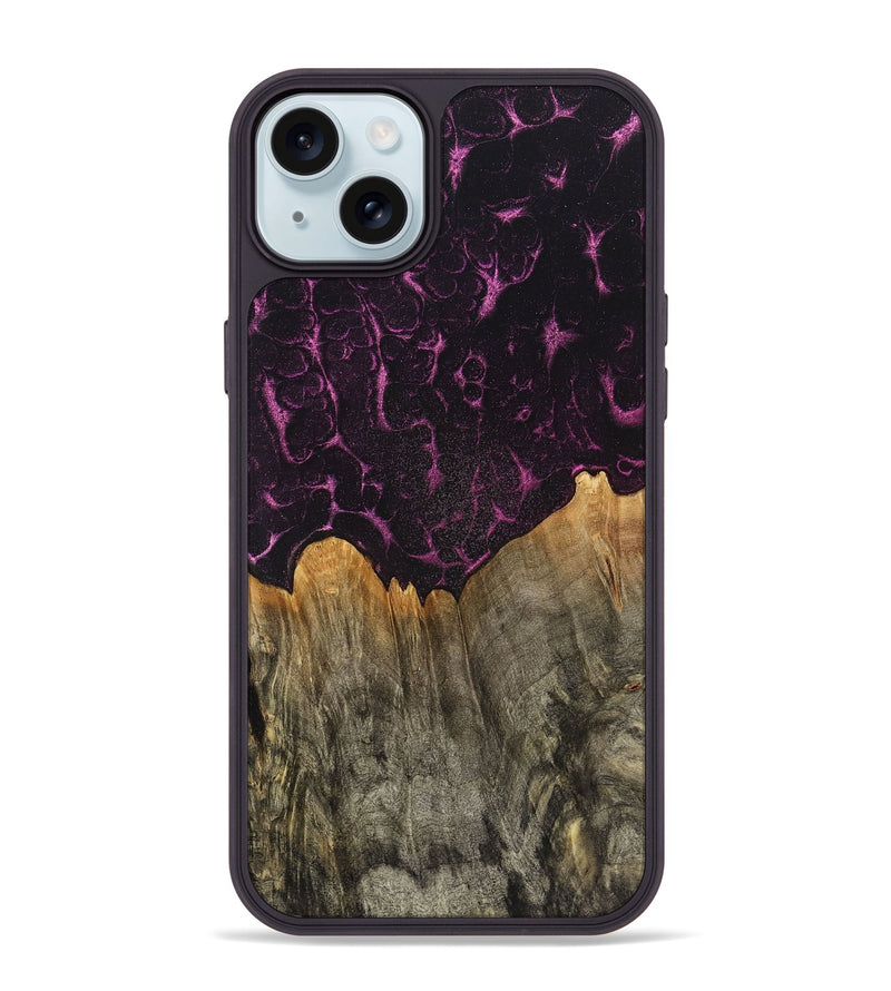 iPhone 15 Plus Wood+Resin Phone Case - Francine (Static, 720261)