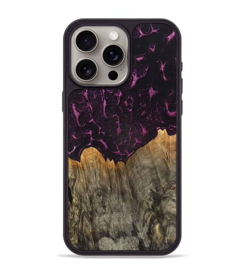 iPhone 15 Pro Max Wood+Resin Phone Case - Francine (Static, 720261)