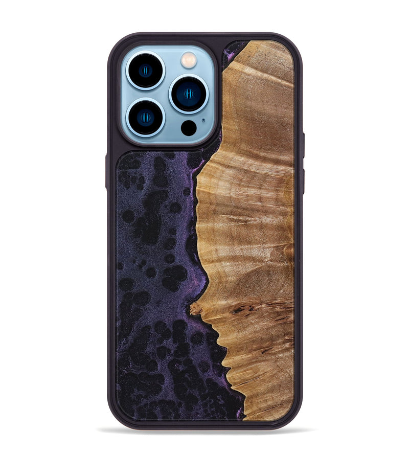 iPhone 14 Pro Max Wood+Resin Phone Case - Briella (Static, 720264)